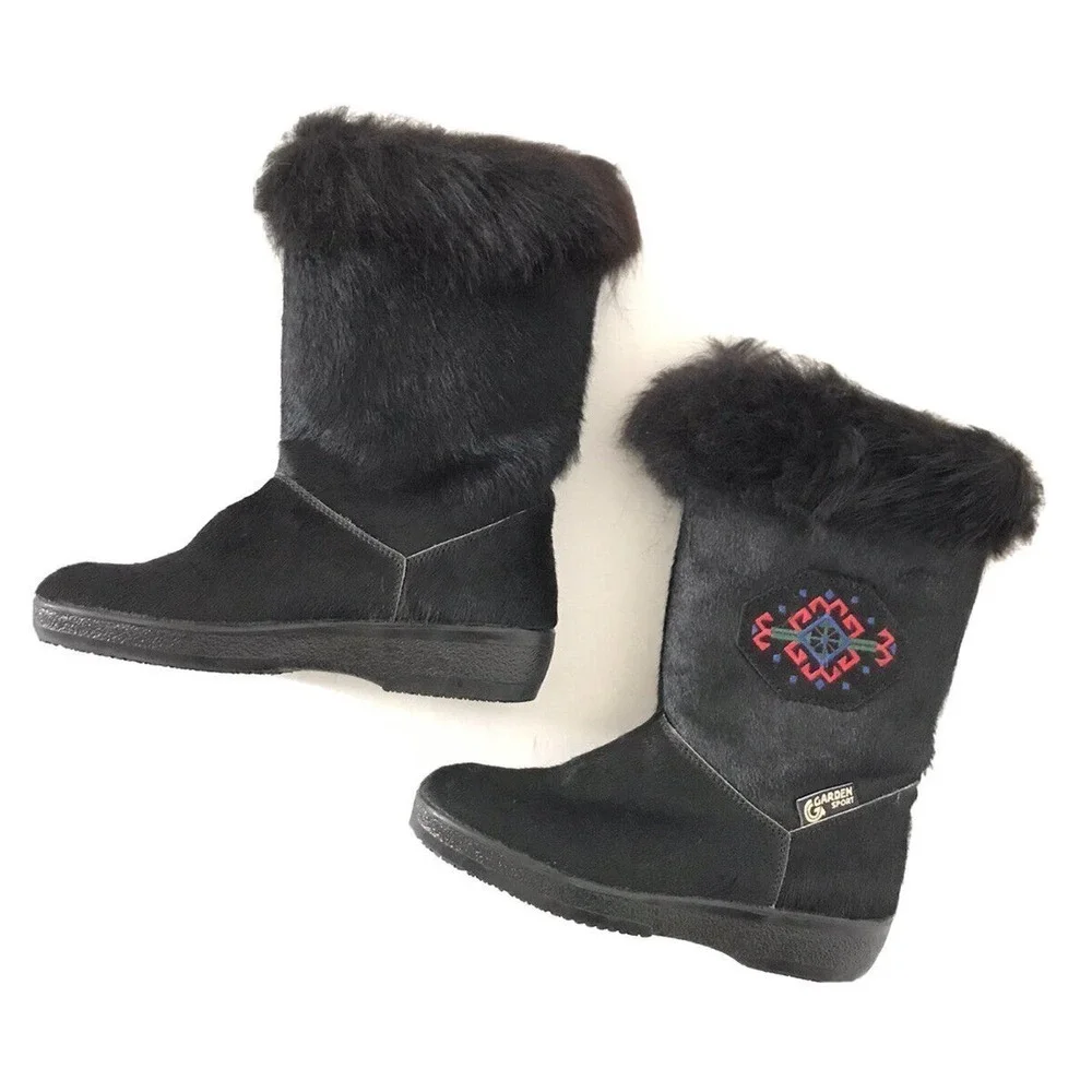 Garden Sport | Vintage Italian after-ski boots Womens Size 37 Black US Size 7